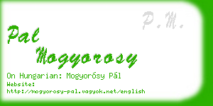 pal mogyorosy business card