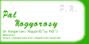 pal mogyorosy business card